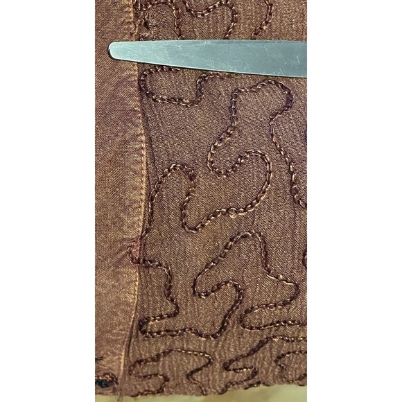 VTG M.P.H 90s Boho Hippie Embroidered Whimsical Festive Maxi Dress 1X  Flaws - Picture 5 of 11